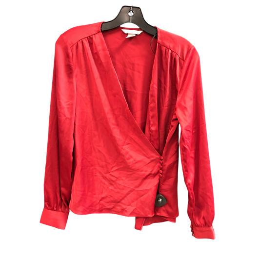 Top Long Sleeve By H&m In Red, Size: 2