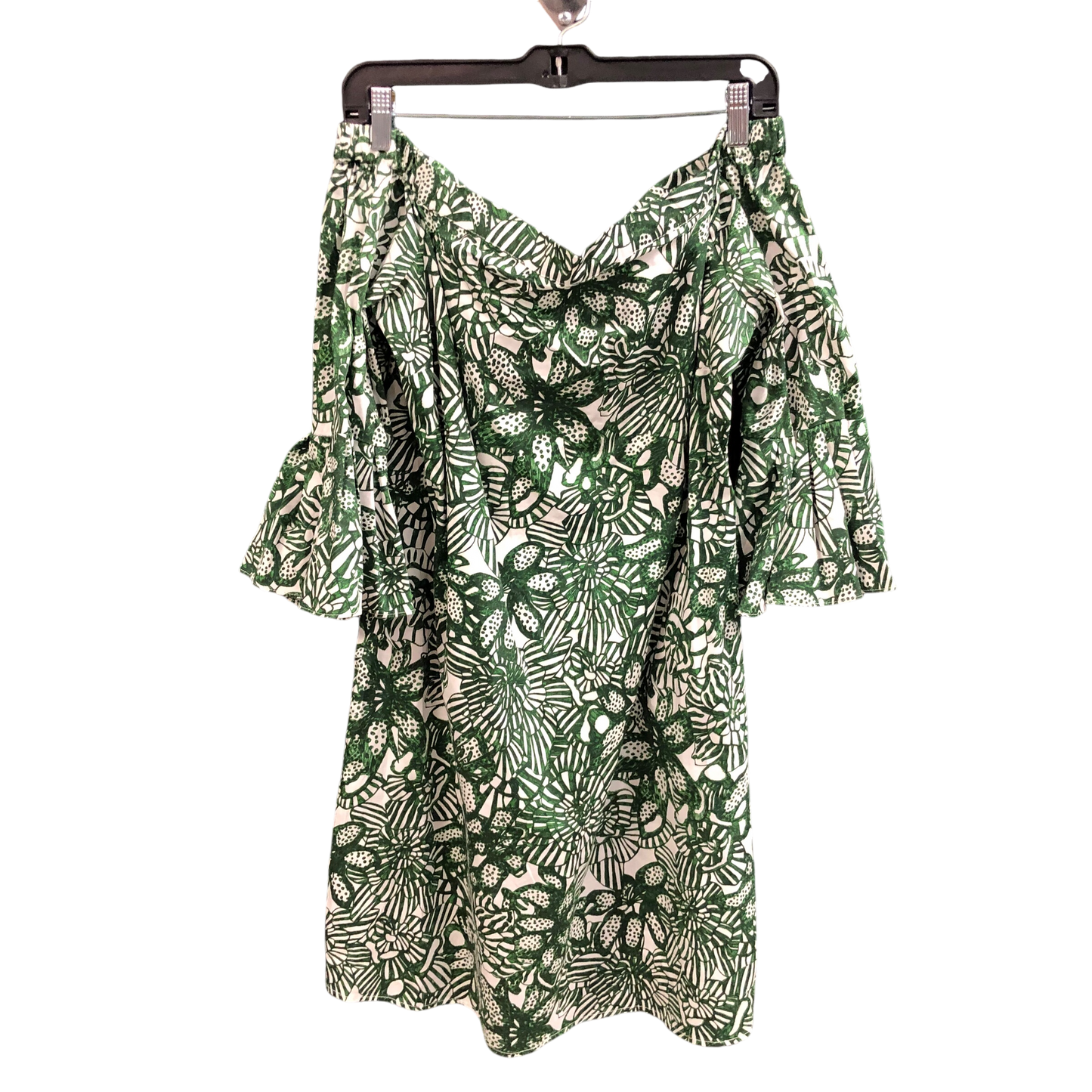 Dress Casual Short By H&m In Green & White, Size: 12