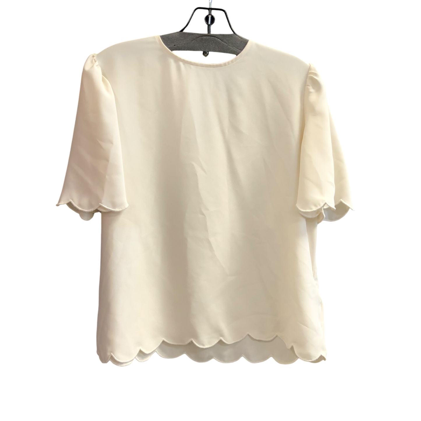 Top Short Sleeve By Express In Cream, Size: L