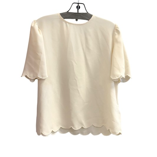 Top Short Sleeve By Express In Cream, Size: L