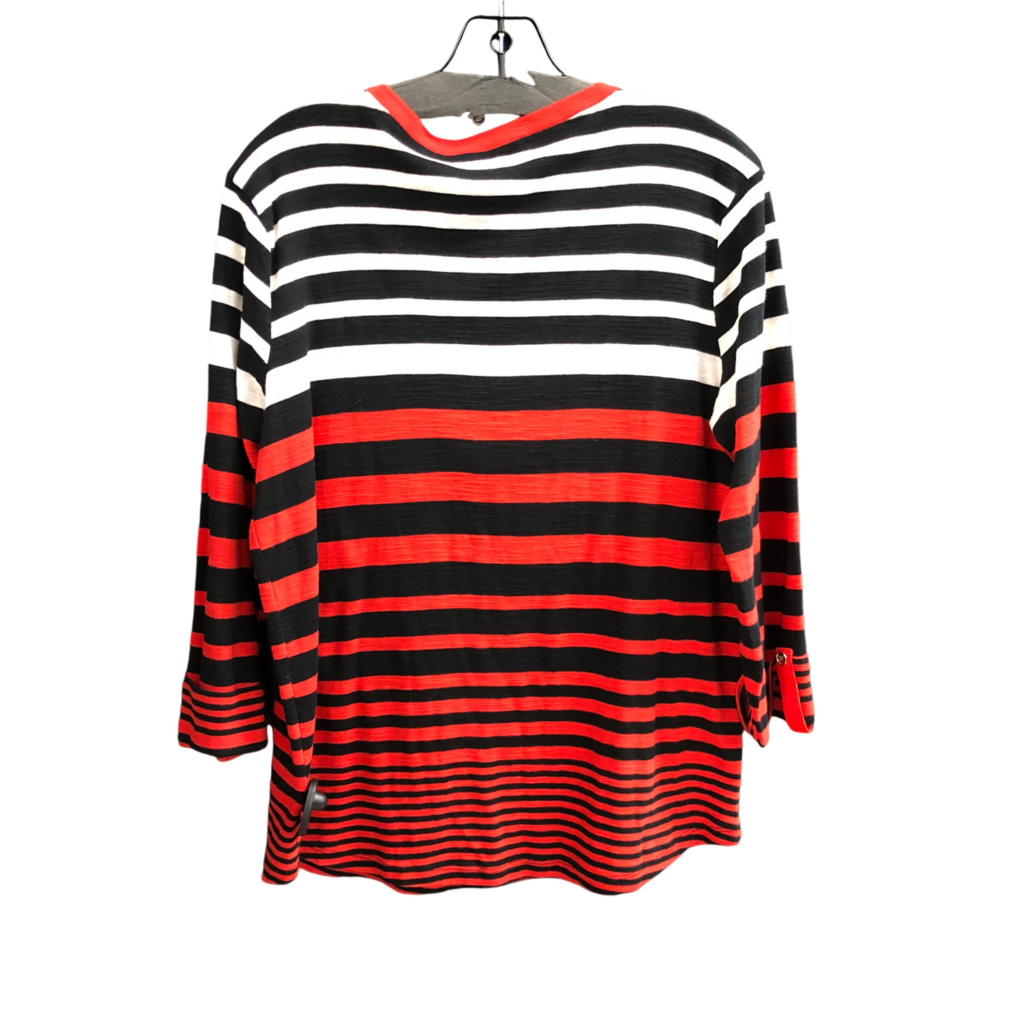 Top 3/4 Sleeve By Jones New York In Striped Pattern, Size: L