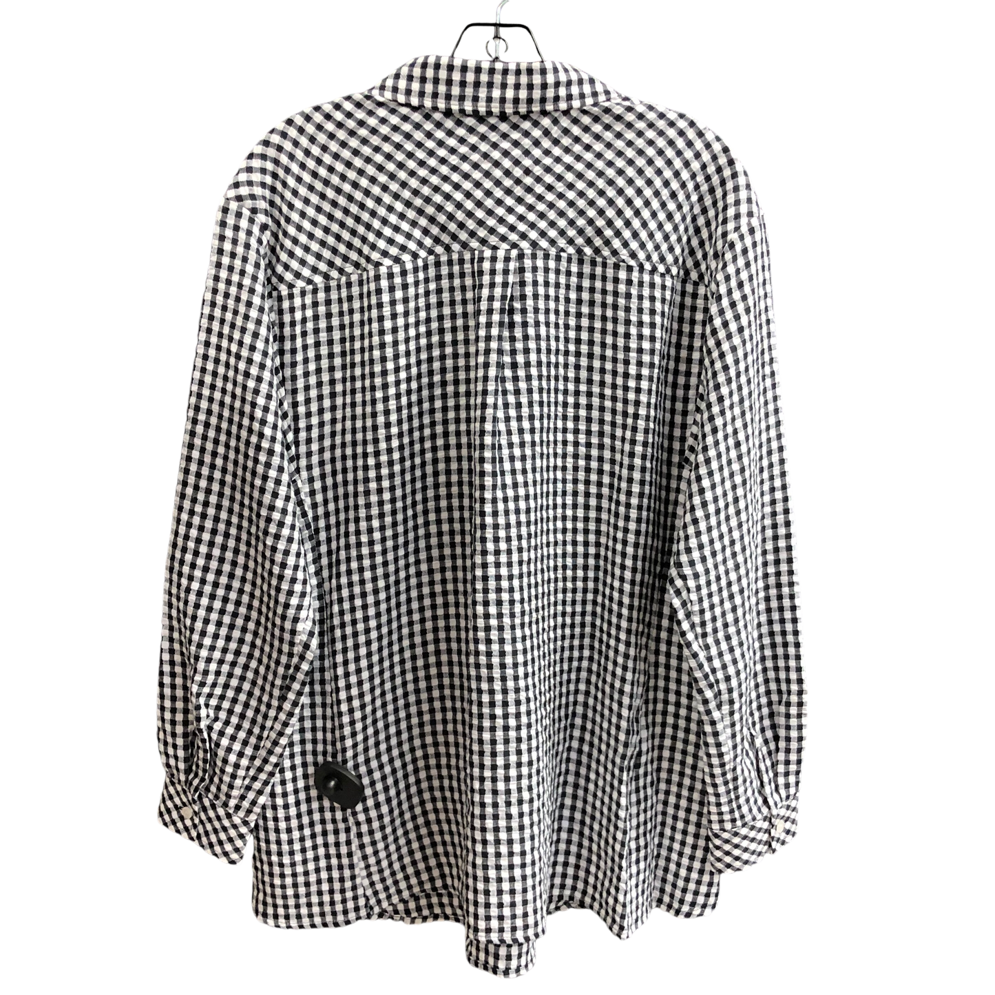 Top Long Sleeve By Susan Graver In Plaid Pattern, Size: M