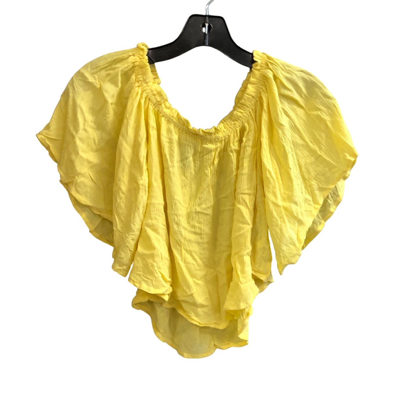 Top Short Sleeve By Forever 21 In Yellow, Size: S