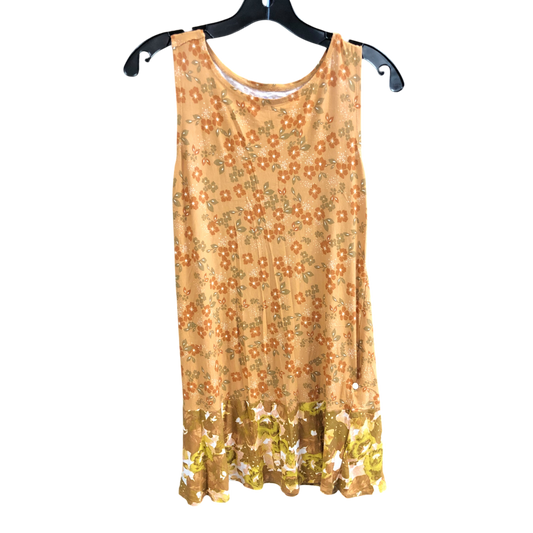 Top Sleeveless By Logo In Yellow, Size: S