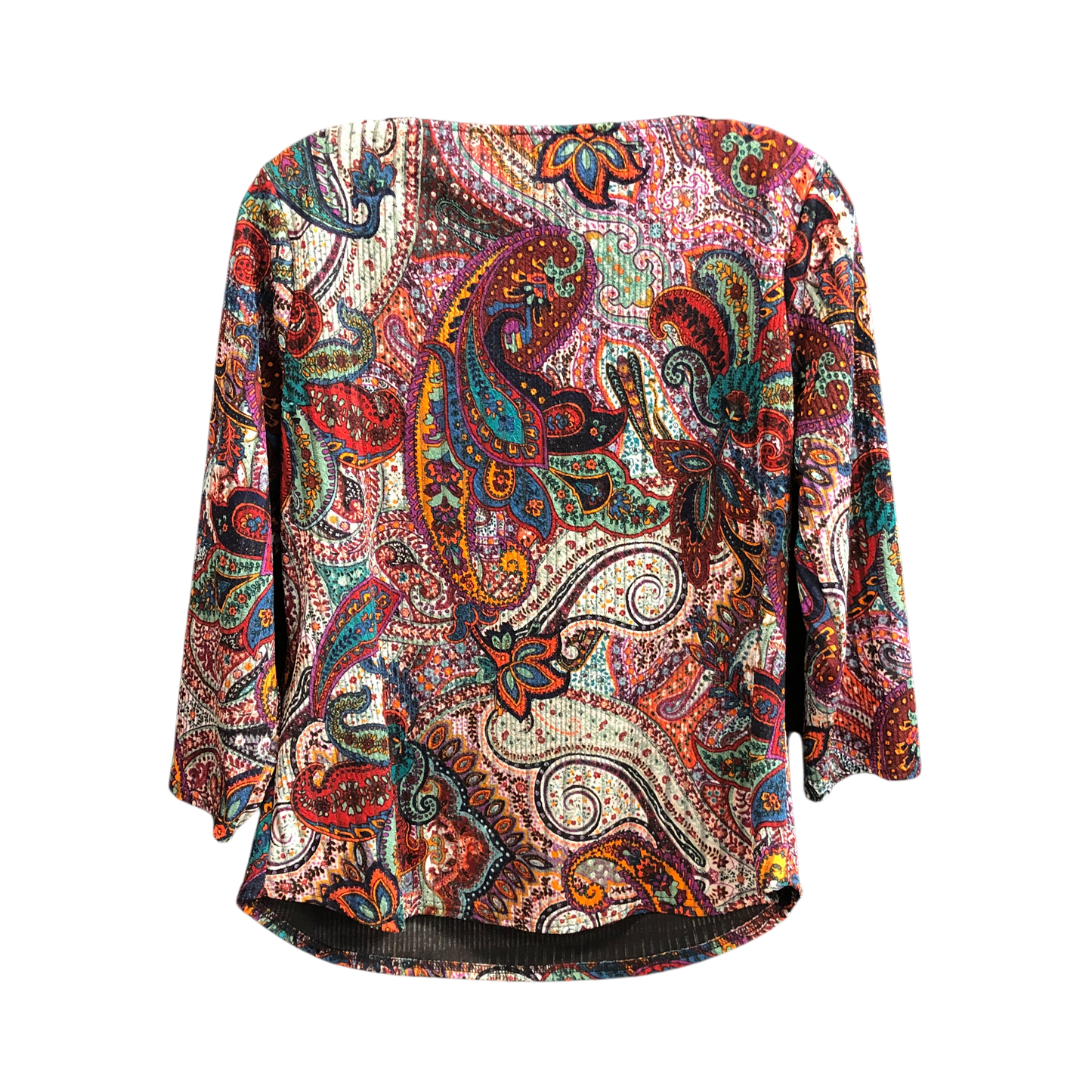 Top 3/4 Sleeve By Peck And Peck In Multi-colored, Size: L