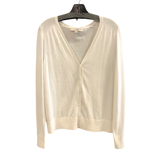 Cardigan By Loft In White, Size: L