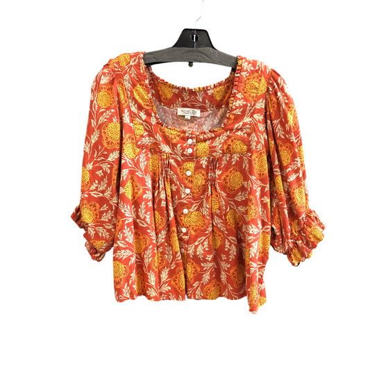 Top Short Sleeve Designer By Rachel Zoe In Orange, Size: L