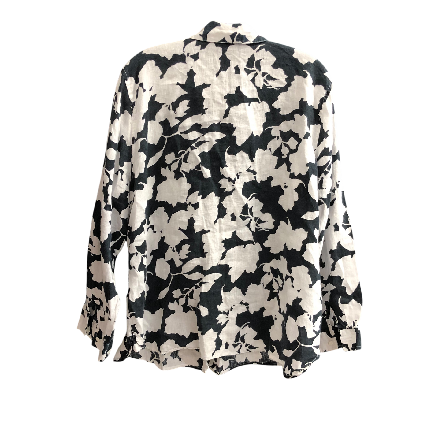 Top Long Sleeve By J. Jill In Black & White, Size: L