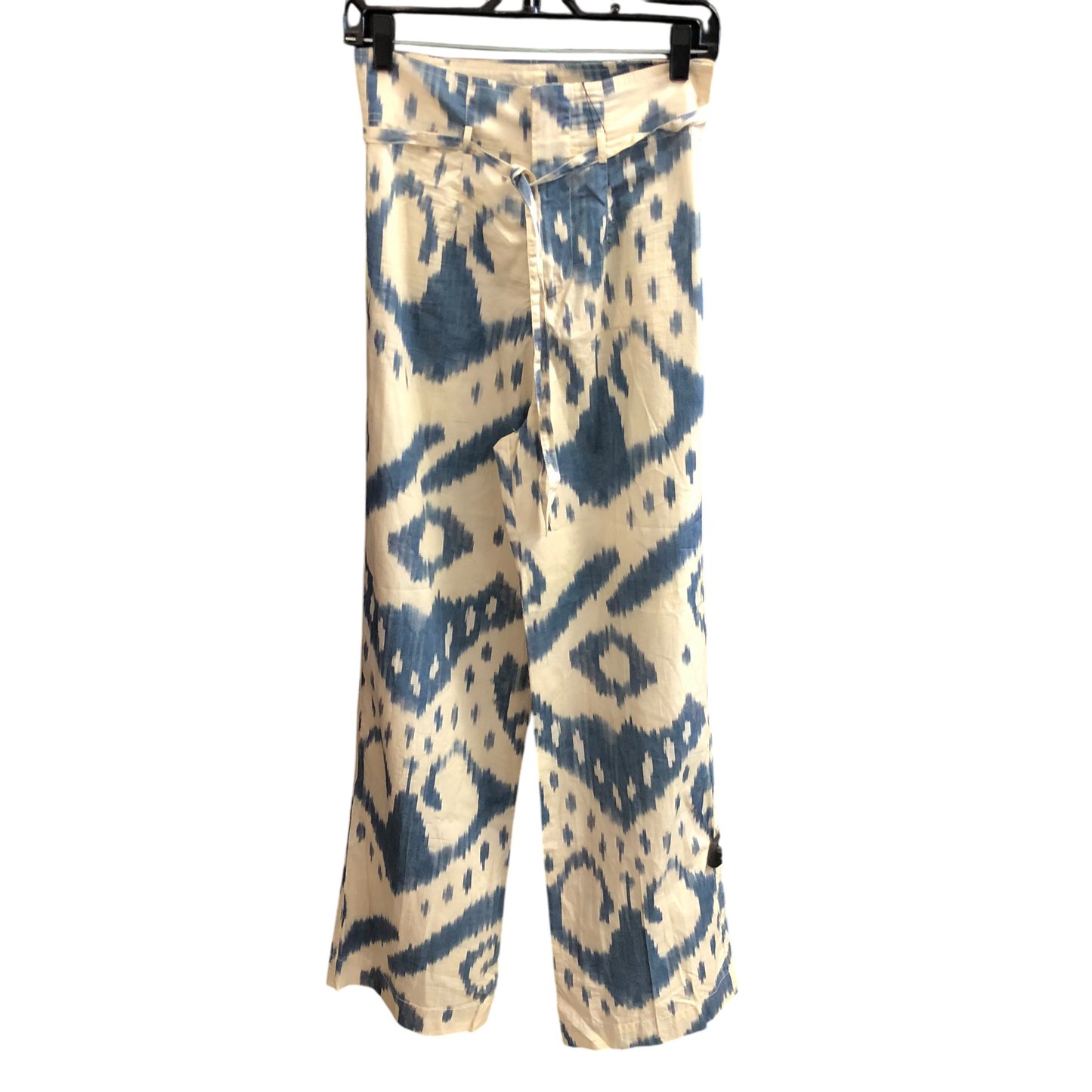 Pants Wide Leg By Zara In Blue & Cream, Size: Xs