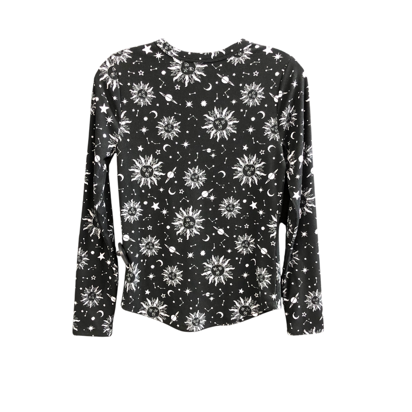 Top Long Sleeve By No Boundaries In Black & White, Size: M