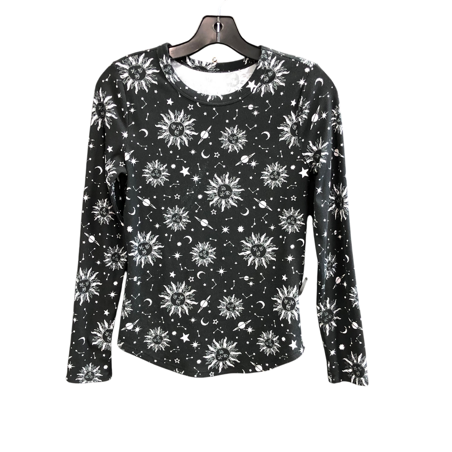 Top Long Sleeve By No Boundaries In Black & White, Size: M