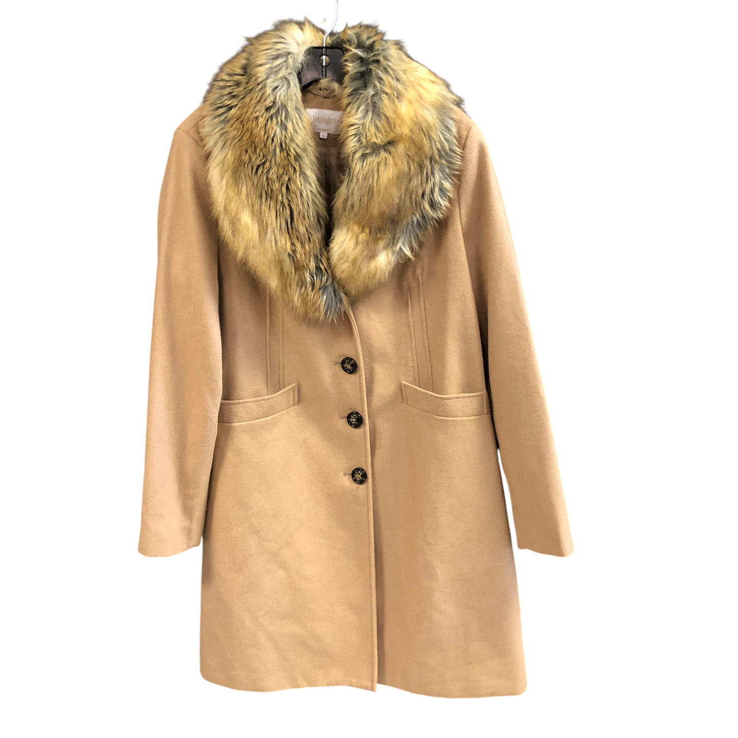 Coat Trench Coat By Laundry In Beige, Size: Xl