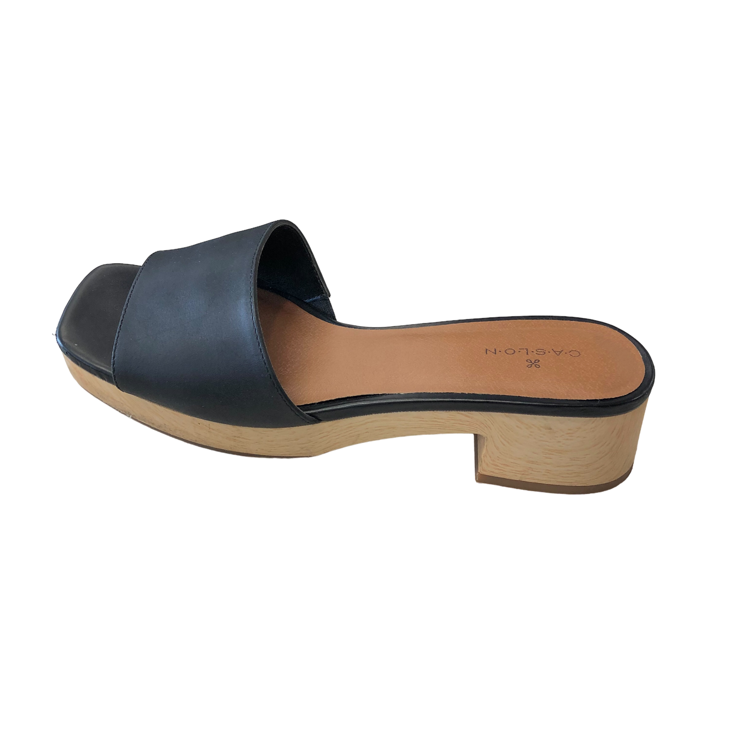 Black Shoes Heels Block Caslon, Size 8