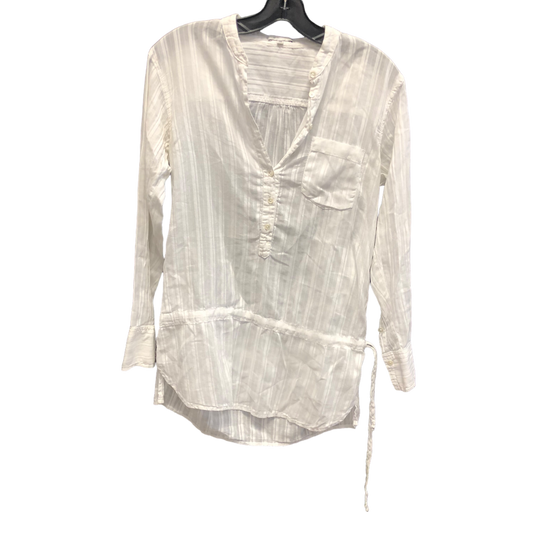 White Top Long Sleeve Designer Vince, Size Xs