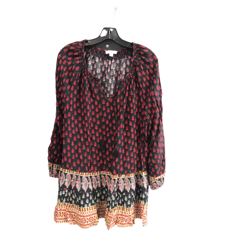 Top Long Sleeve By Beachlunchlounge In Black & Red, Size: L