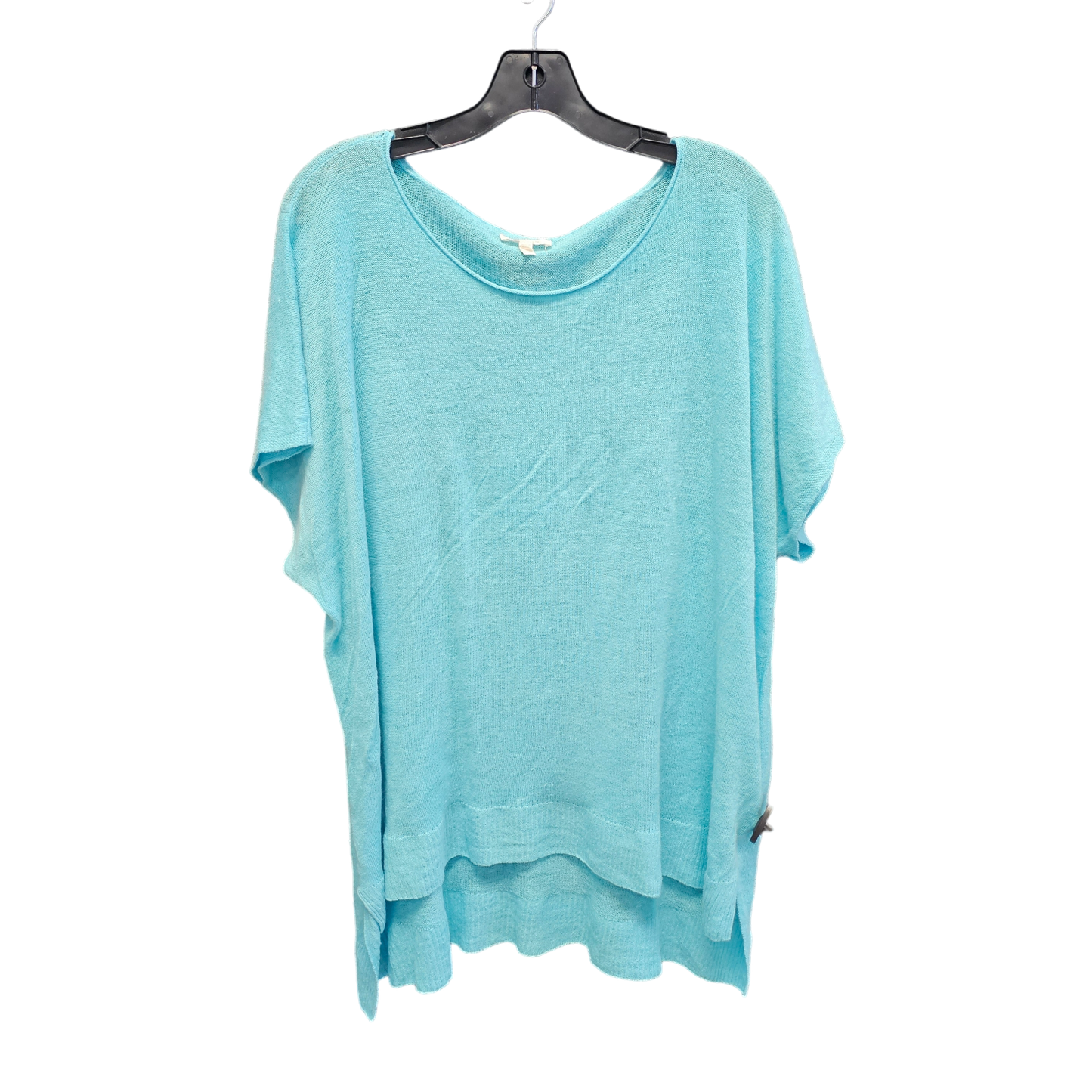 Top Short Sleeve Designer By Eileen Fisher In Blue, Size: Xl