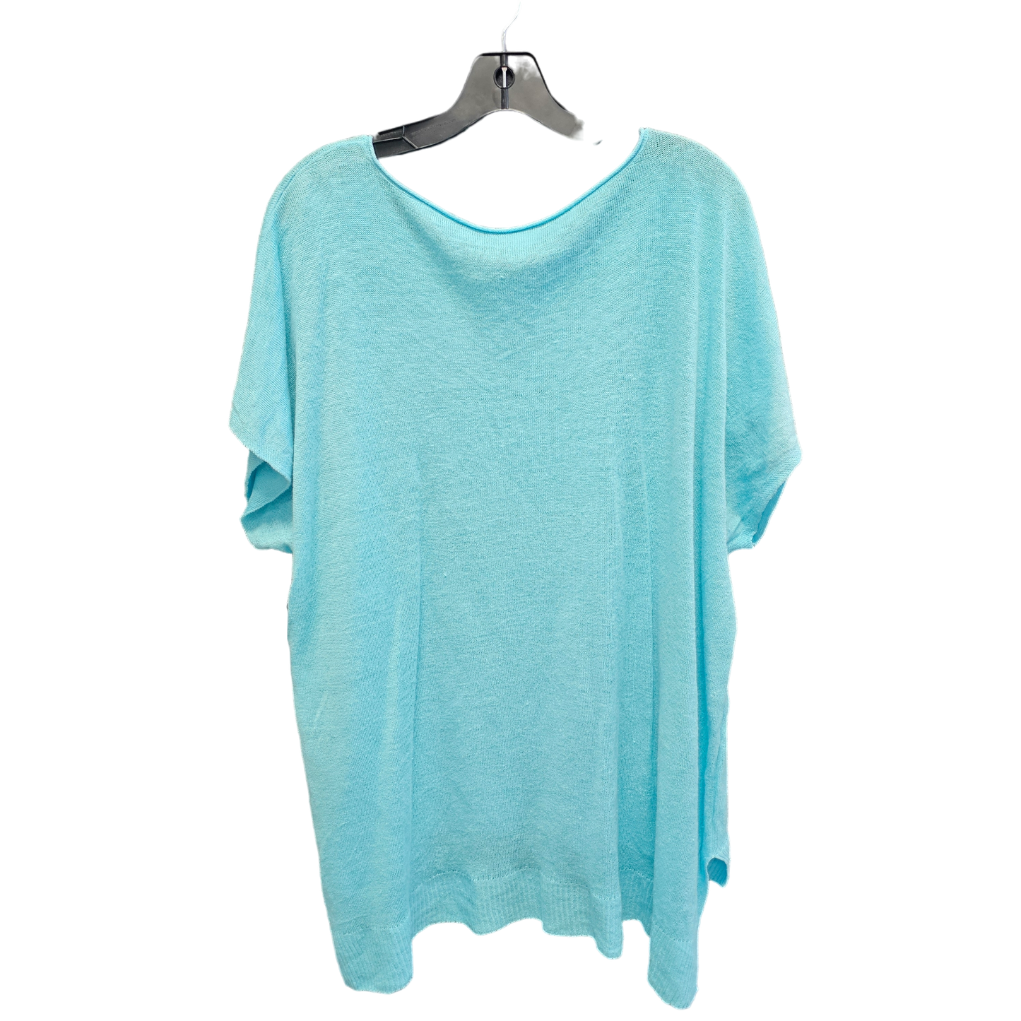 Top Short Sleeve Designer By Eileen Fisher In Blue, Size: Xl