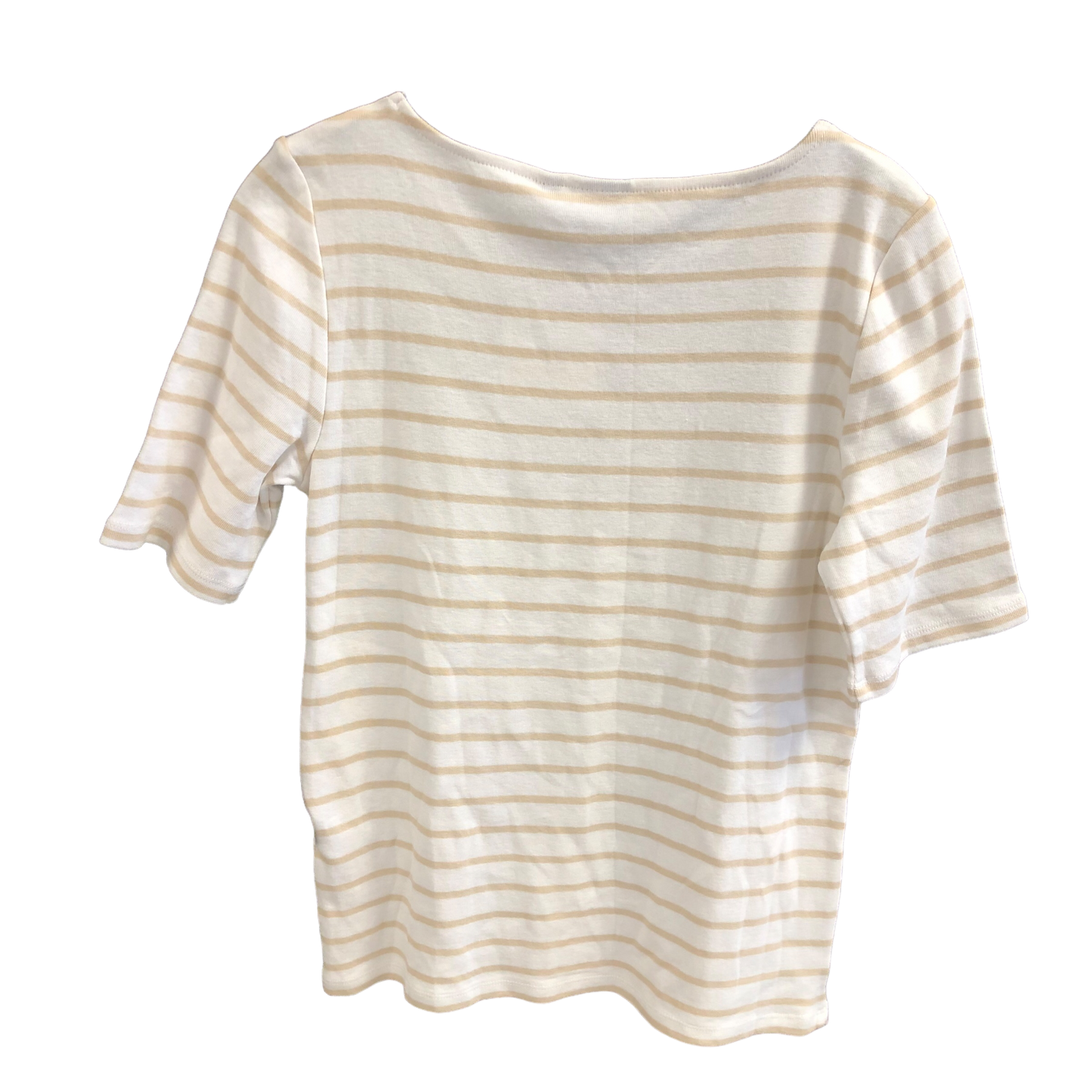 Top 3/4 Sleeve By Rafaella In Striped Pattern, Size: M