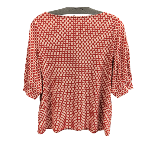 Top Long Sleeve By H&m In Red & Tan, Size: S