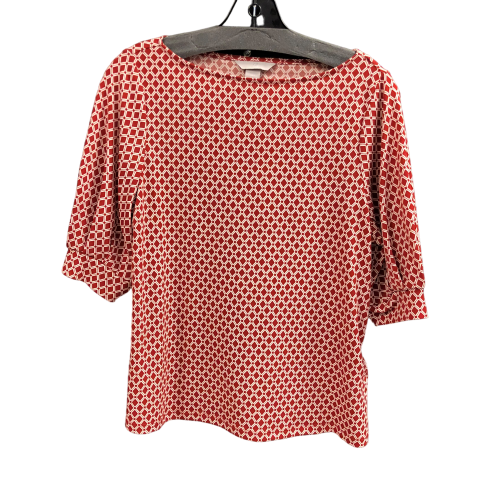 Top Long Sleeve By H&m In Red & Tan, Size: S