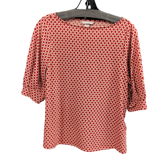 Top Long Sleeve By H&m In Red & Tan, Size: S