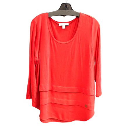 Top Long Sleeve By Michael By Michael Kors In Orange, Size: L