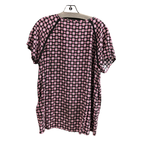 Top Short Sleeve By J. Jill In Black & Pink, Size: L