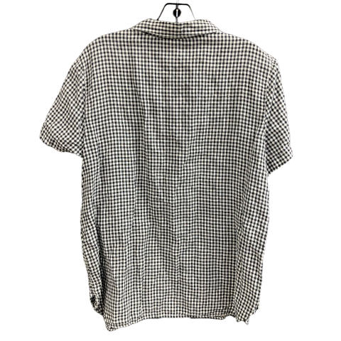 Top Short Sleeve By J. Jill In Plaid Pattern, Size: M