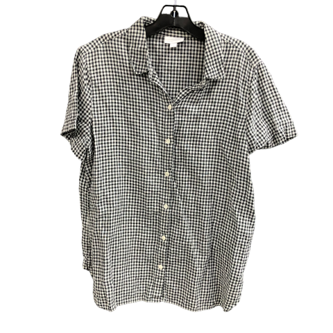 Top Short Sleeve By J. Jill In Plaid Pattern, Size: M