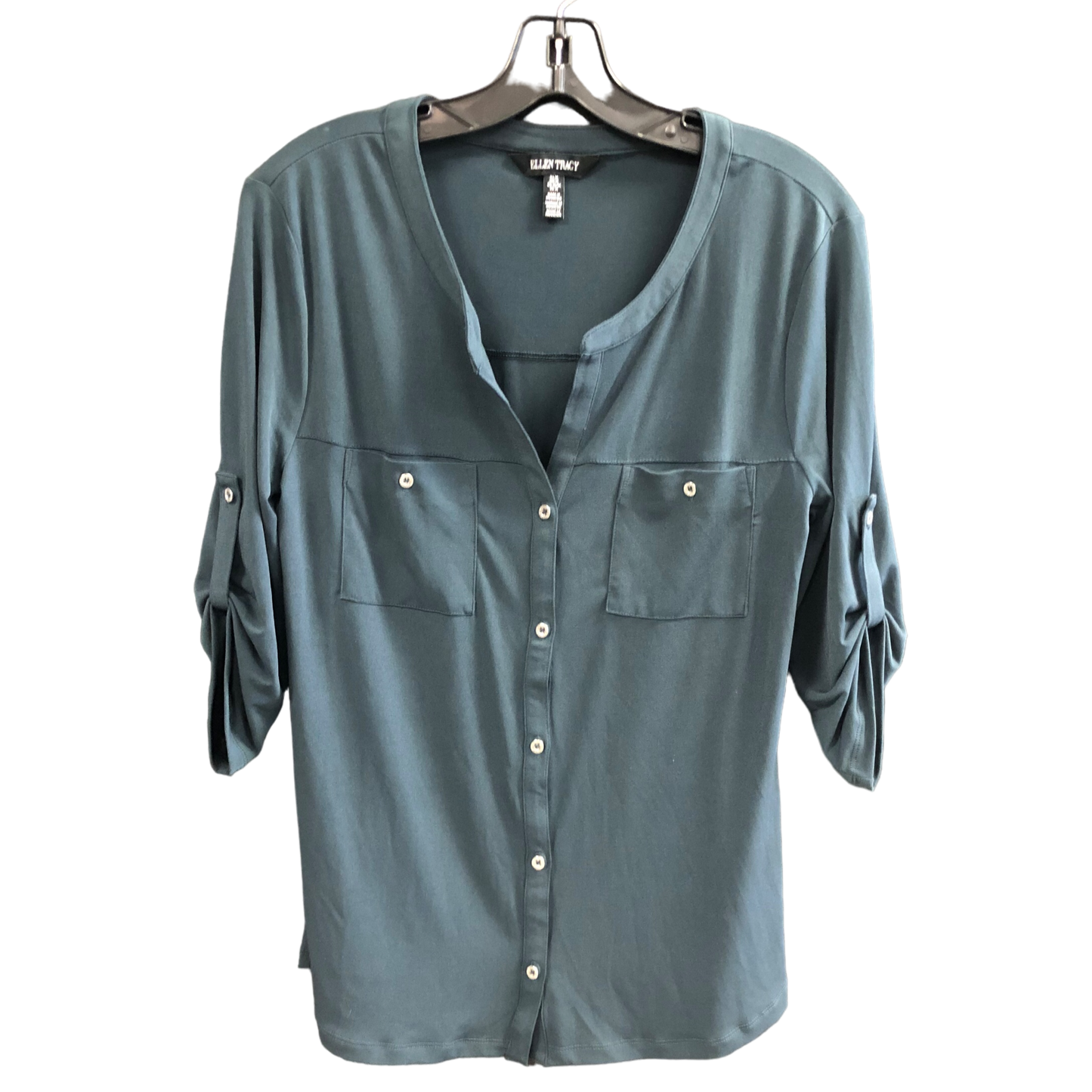 Top 3/4 Sleeve By Ellen Tracy In Blue, Size: M