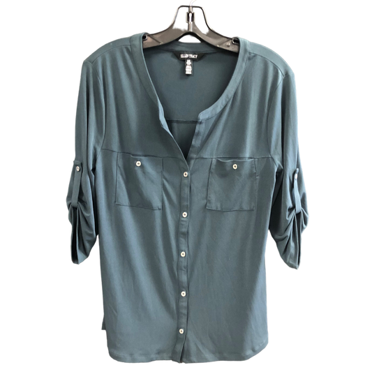 Top 3/4 Sleeve By Ellen Tracy In Blue, Size: M