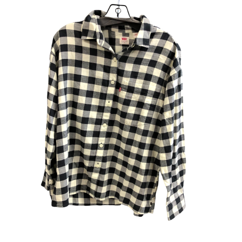 Top Long Sleeve By Levis In Plaid Pattern, Size: S