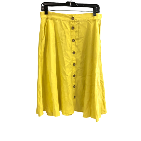 Skirt Midi By Forever 21 In Yellow, Size: L