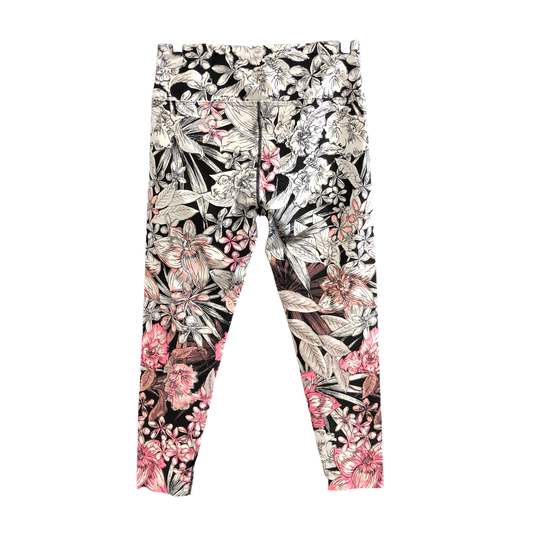 Athletic Leggings By Calvin Klein In Floral Print, Size: M