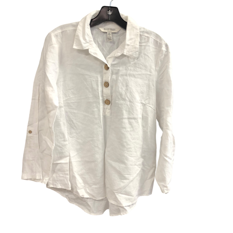 Top Long Sleeve By Ellen Tracy In White, Size: M