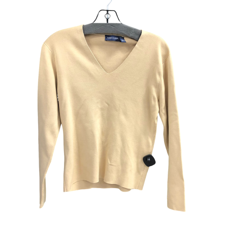 Top Long Sleeve By Anne Klein In Tan, Size: L