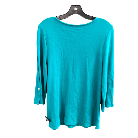 Top 3/4 Sleeve By Chicos In Teal, Size: M