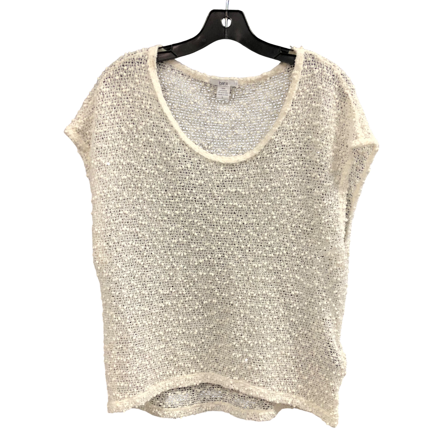 Top Sleeveless By Bar Iii In Cream, Size: L