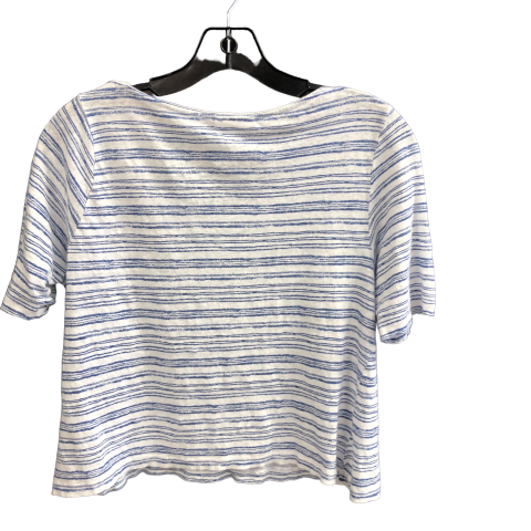 Blue & White Top Short Sleeve J. Jill, Size M