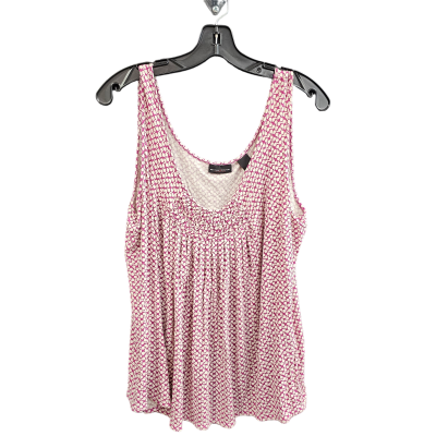 Pink & White Top Sleeveless New York And Co, Size Xl