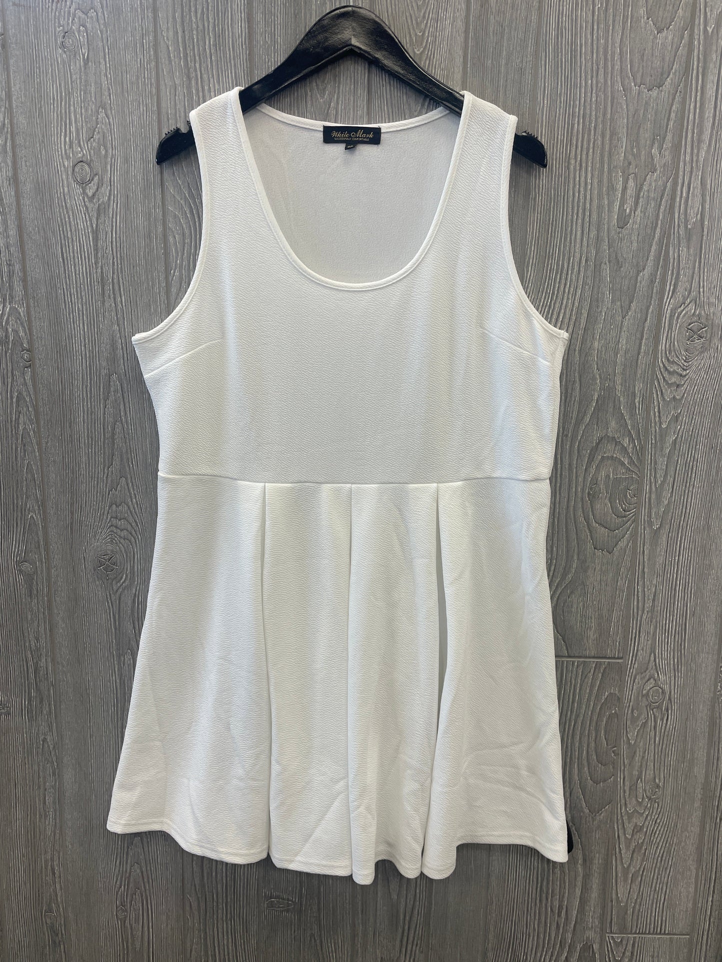White Dress Casual Short Clothes Mentor, Size 1x
