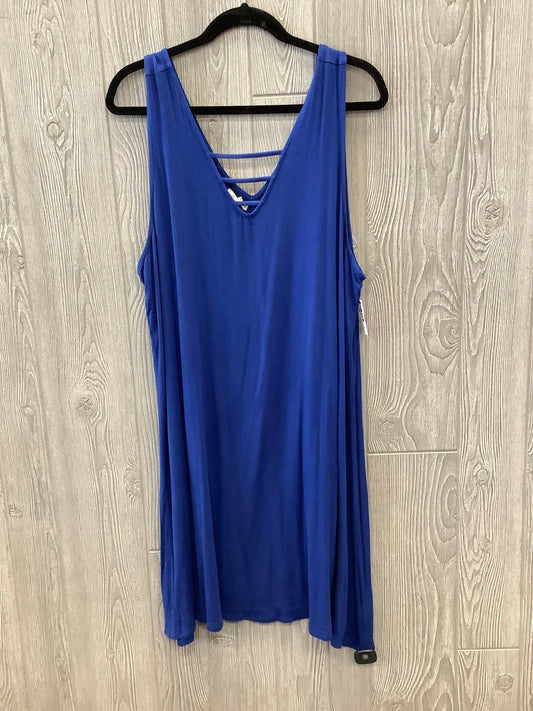 Blue Dress Casual Short Maurices, Size 1x