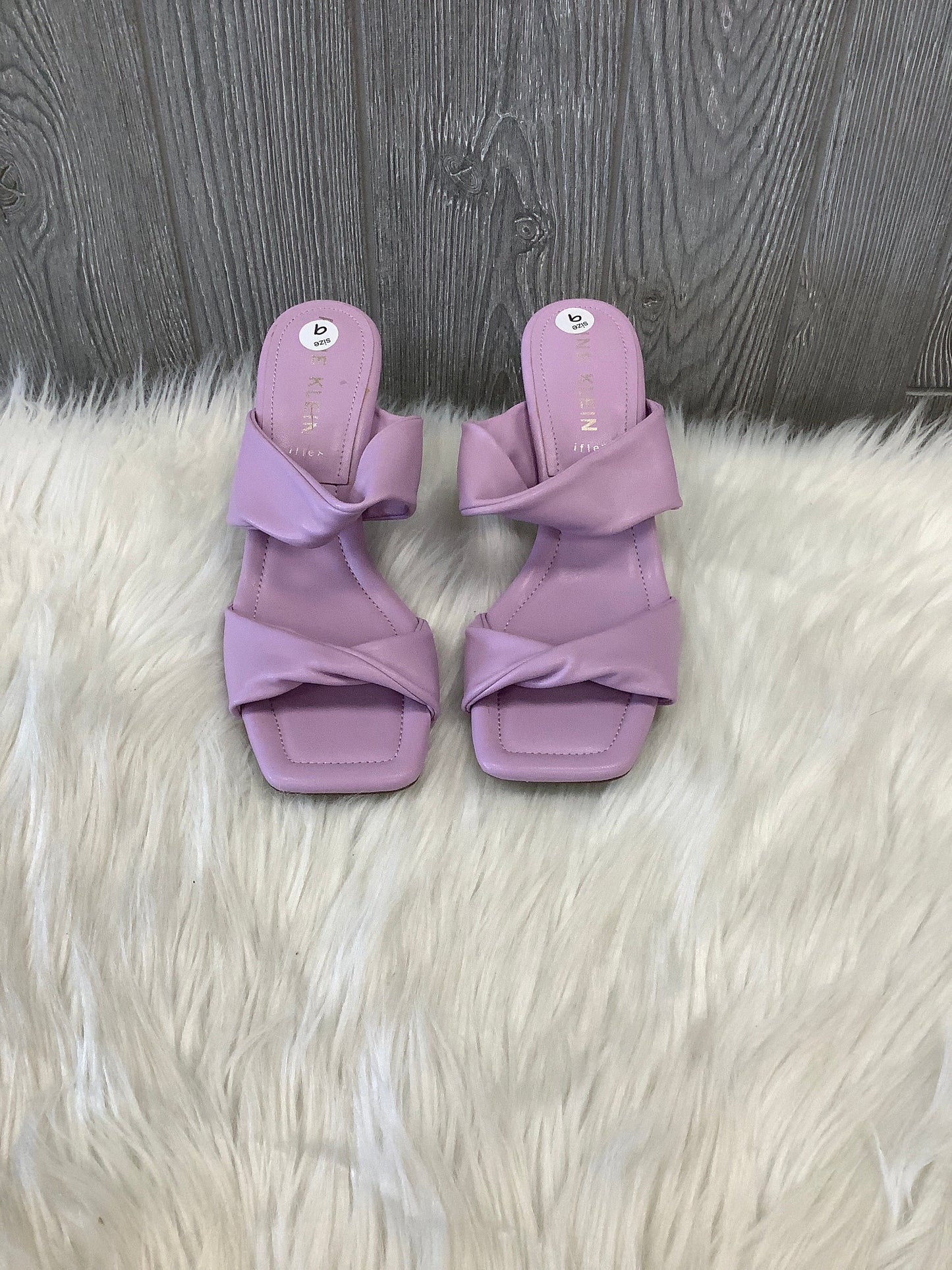 Sandals Heels Kitten By Anne Klein In Purple, Size: 9