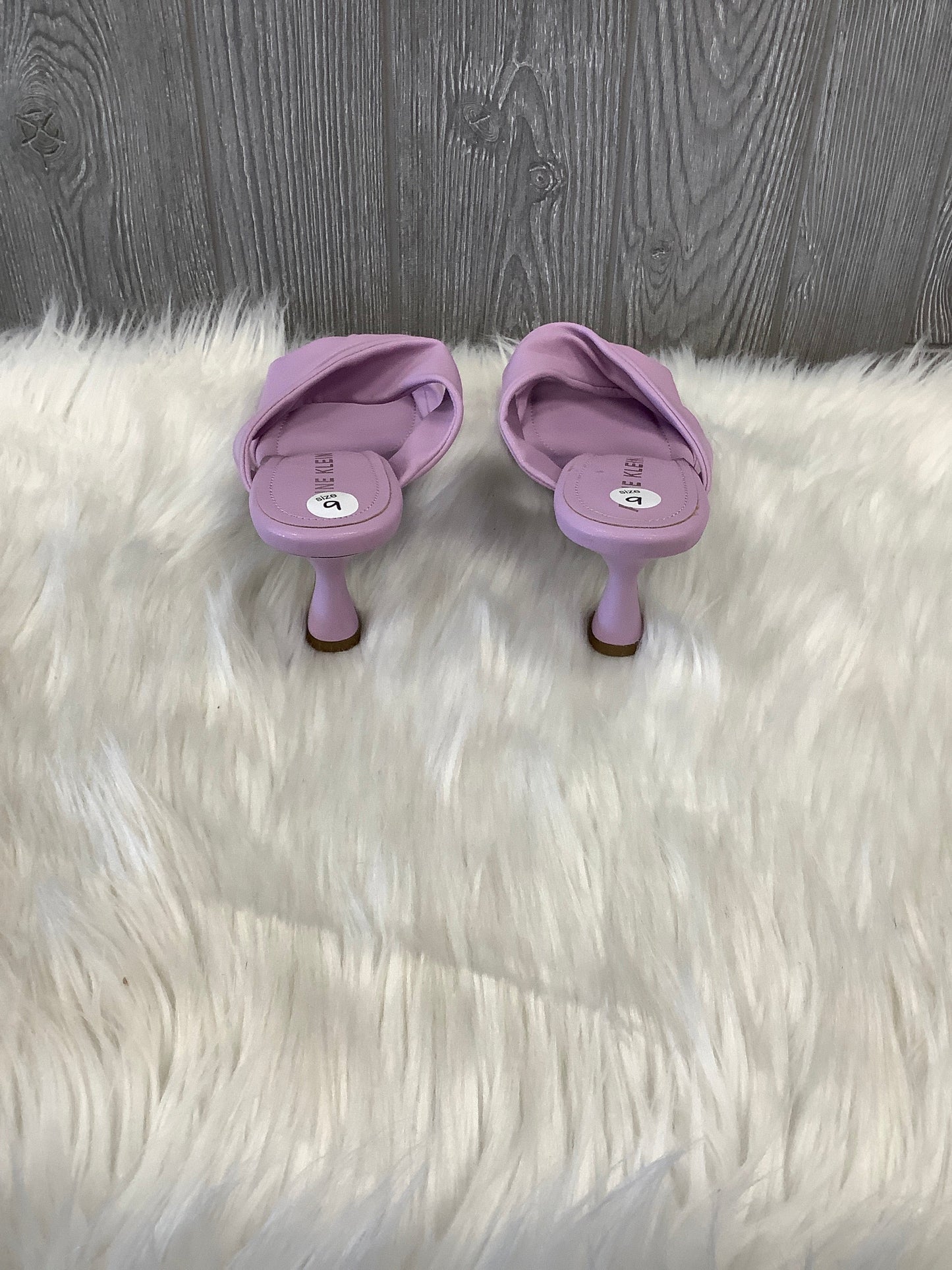 Sandals Heels Kitten By Anne Klein In Purple, Size: 9