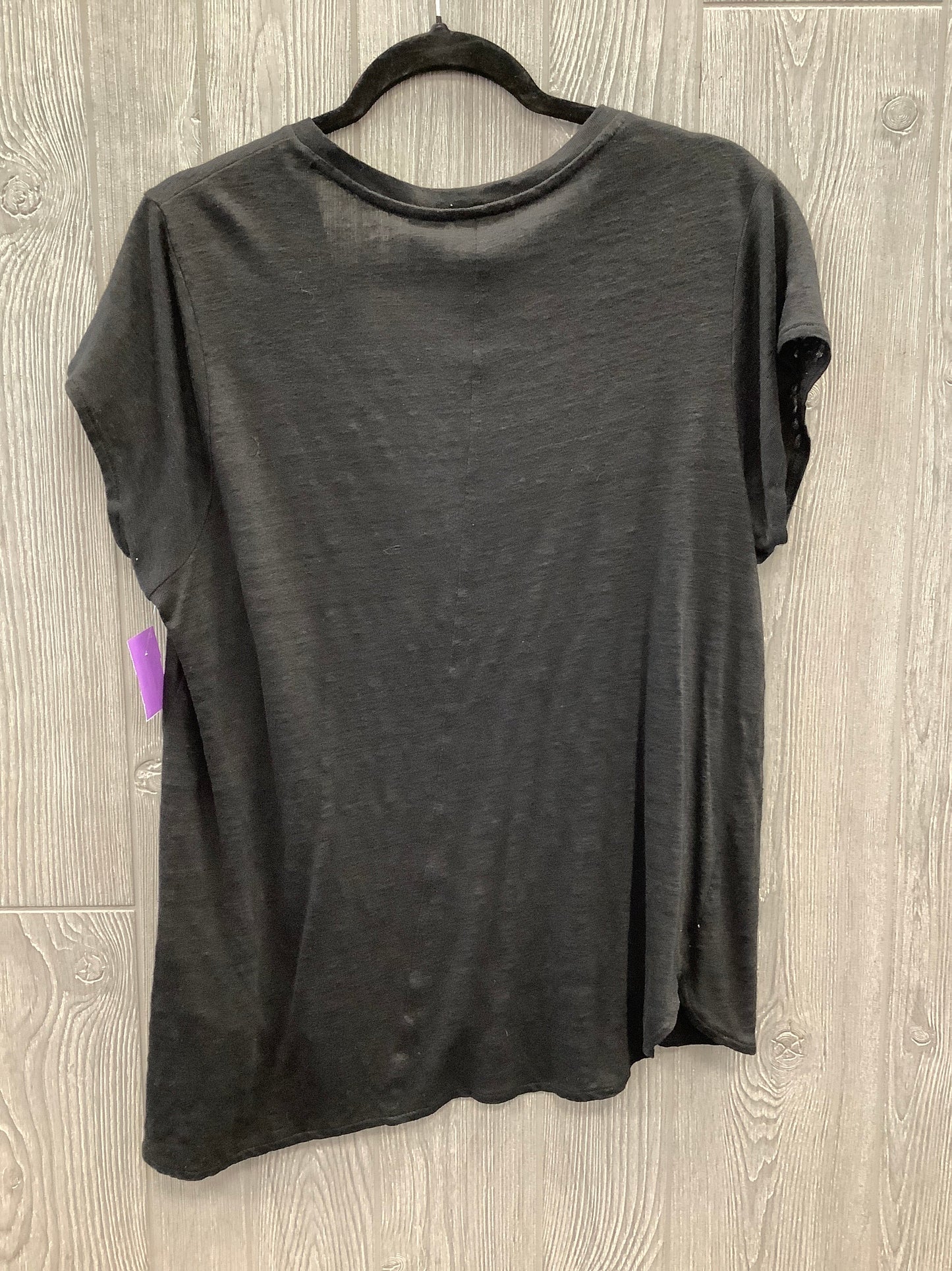 Top Short Sleeve By Tahari By Arthur Levine In Black, Size: Xl