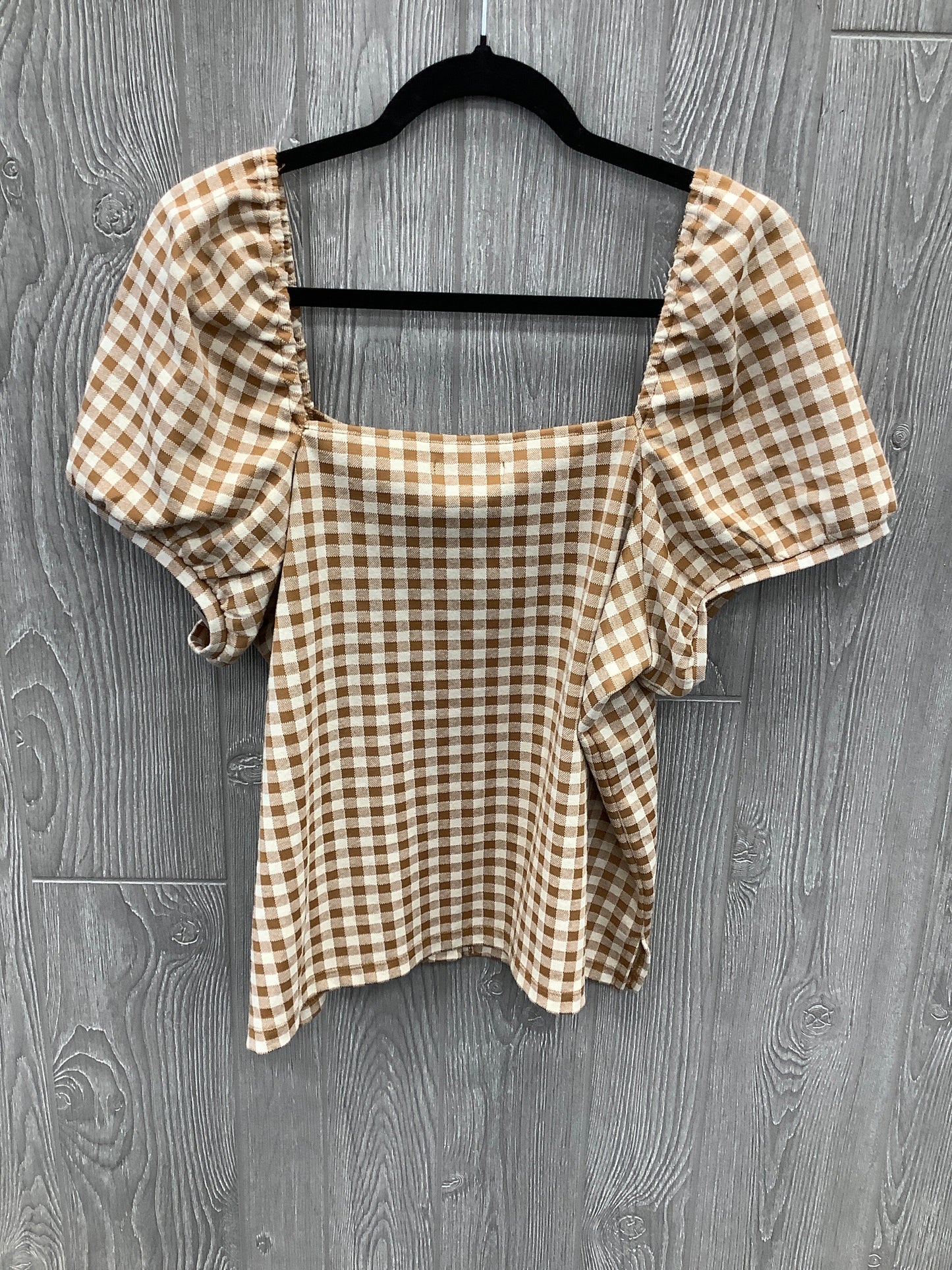 Top Short Sleeve By Madewell In Brown, Size: L