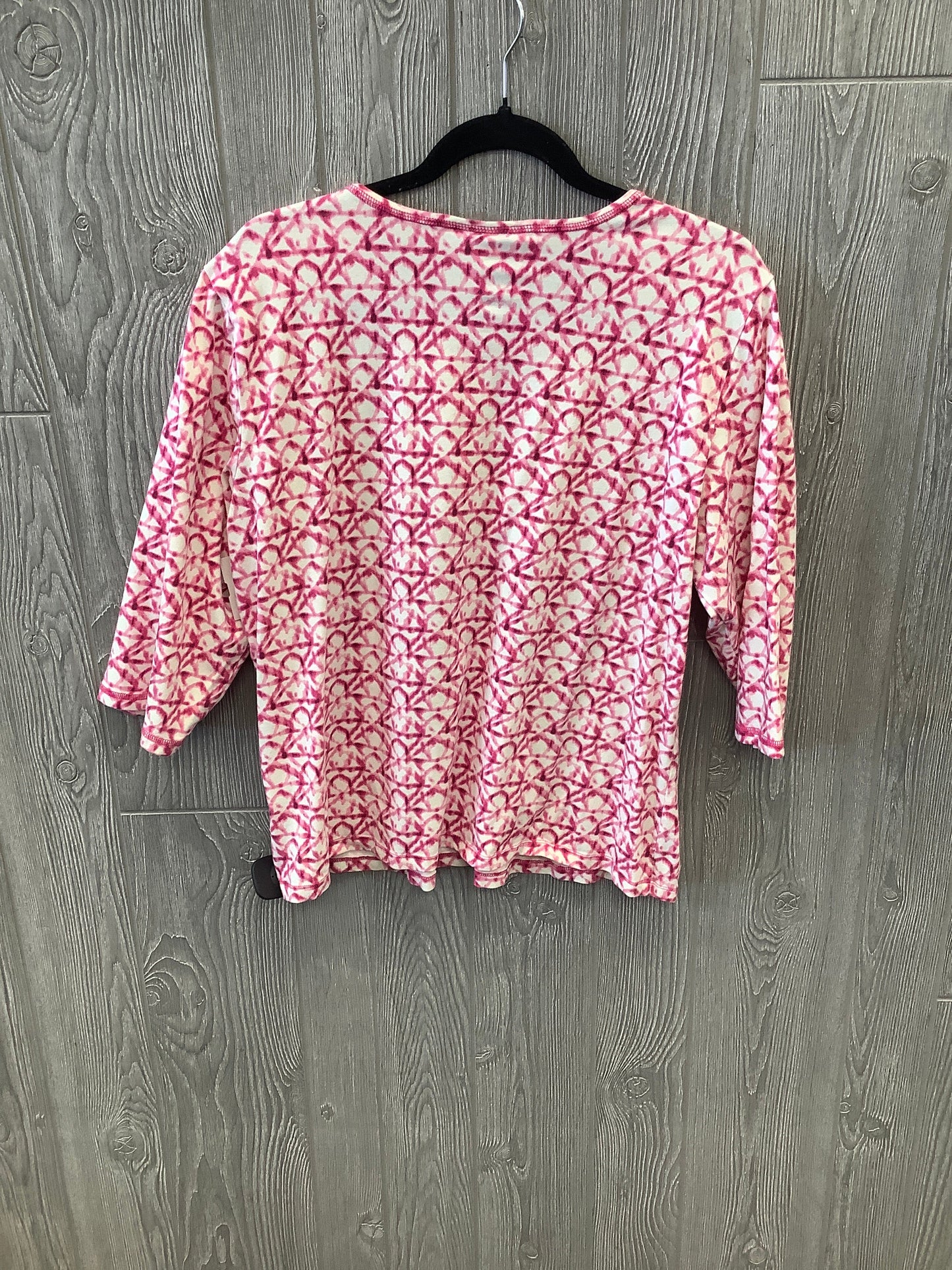 Pink Top 3/4 Sleeve Christopher And Banks, Size Xl