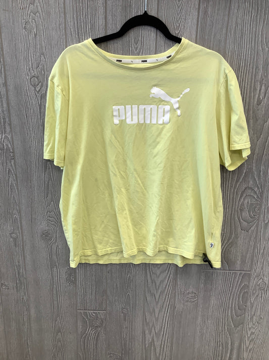 Yellow Top Short Sleeve Puma, Size Xl