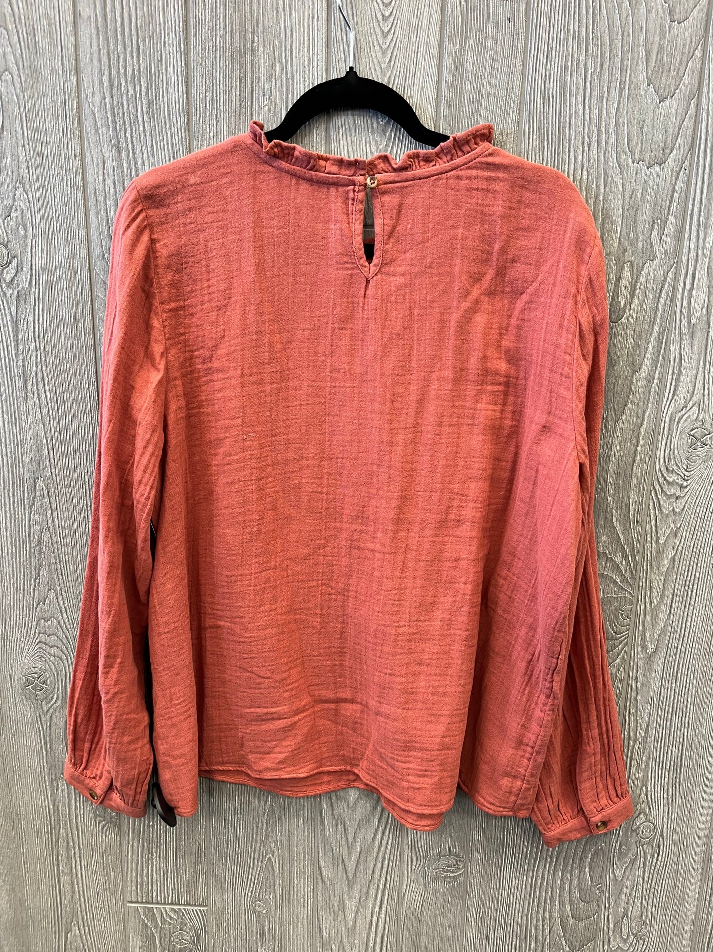 Top Long Sleeve By Sonoma In Orange, Size: Xl