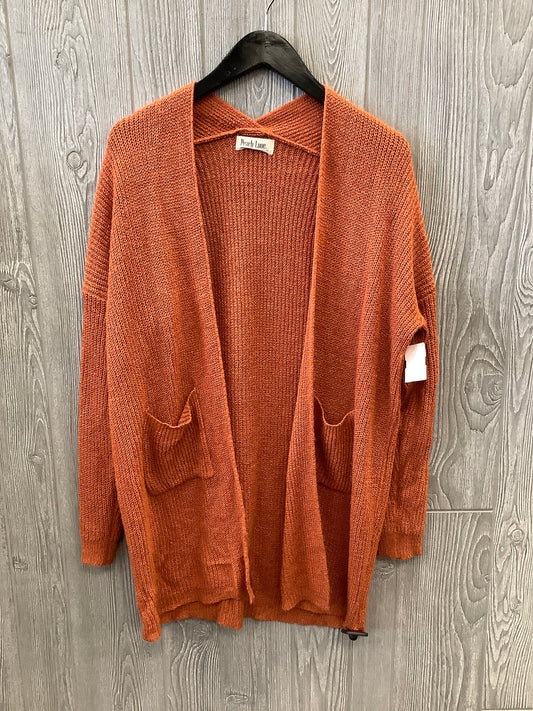 Sweater Cardigan By Peace Love World In Orange, Size: M